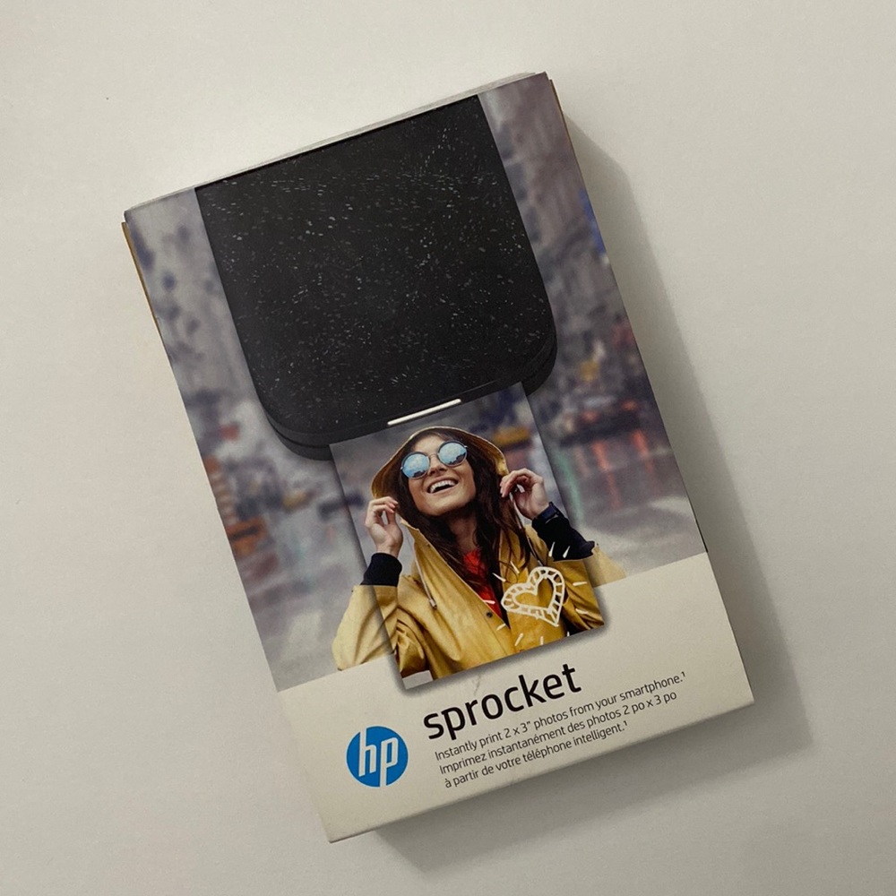 HP Sprocket Black/White Speckles Portable Mini Photo Printer